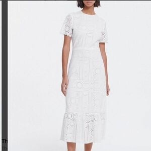 The Kooples Embroidered Eyelit White Maxi Dress NWT New With Tag Boho Wedding